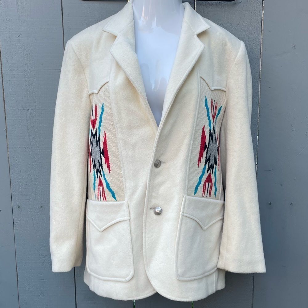 Vintage Mens Pioneer Wear Wool chimoyo Jacket